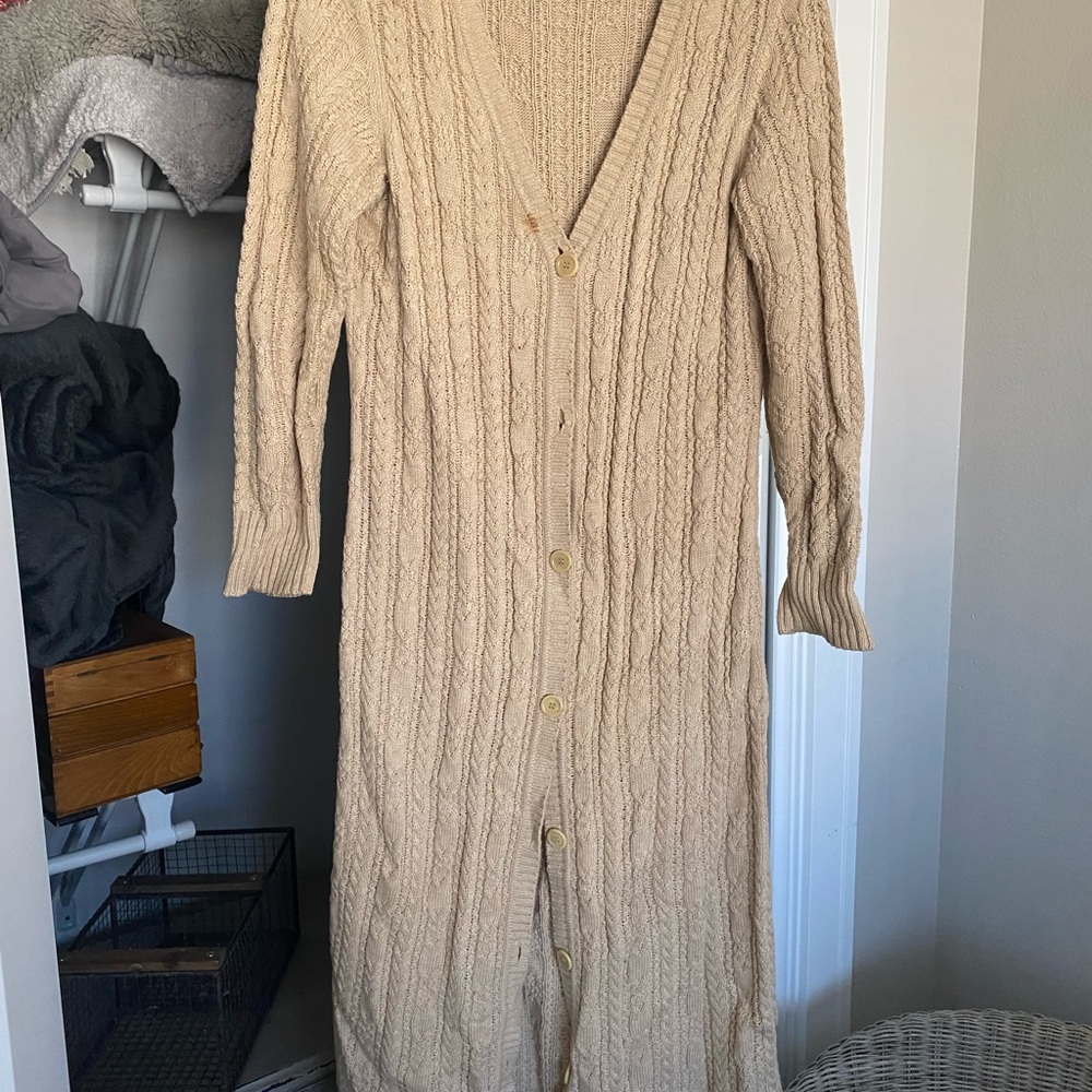 Liz Claiborne vintage Cable Knit Cardigan Dress